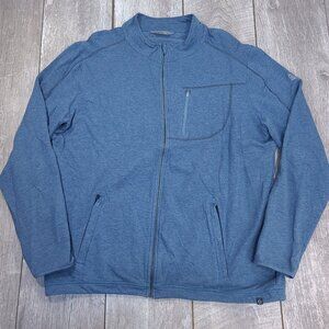Tasc Performance Full Zip Jacket Size XL Blue Golf Bamboo Organic Cotton Logo
